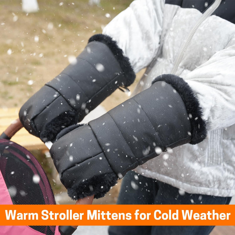 Aurya Stroller Warm Gloves, Anti-Freeze Universal Stroller Mittens